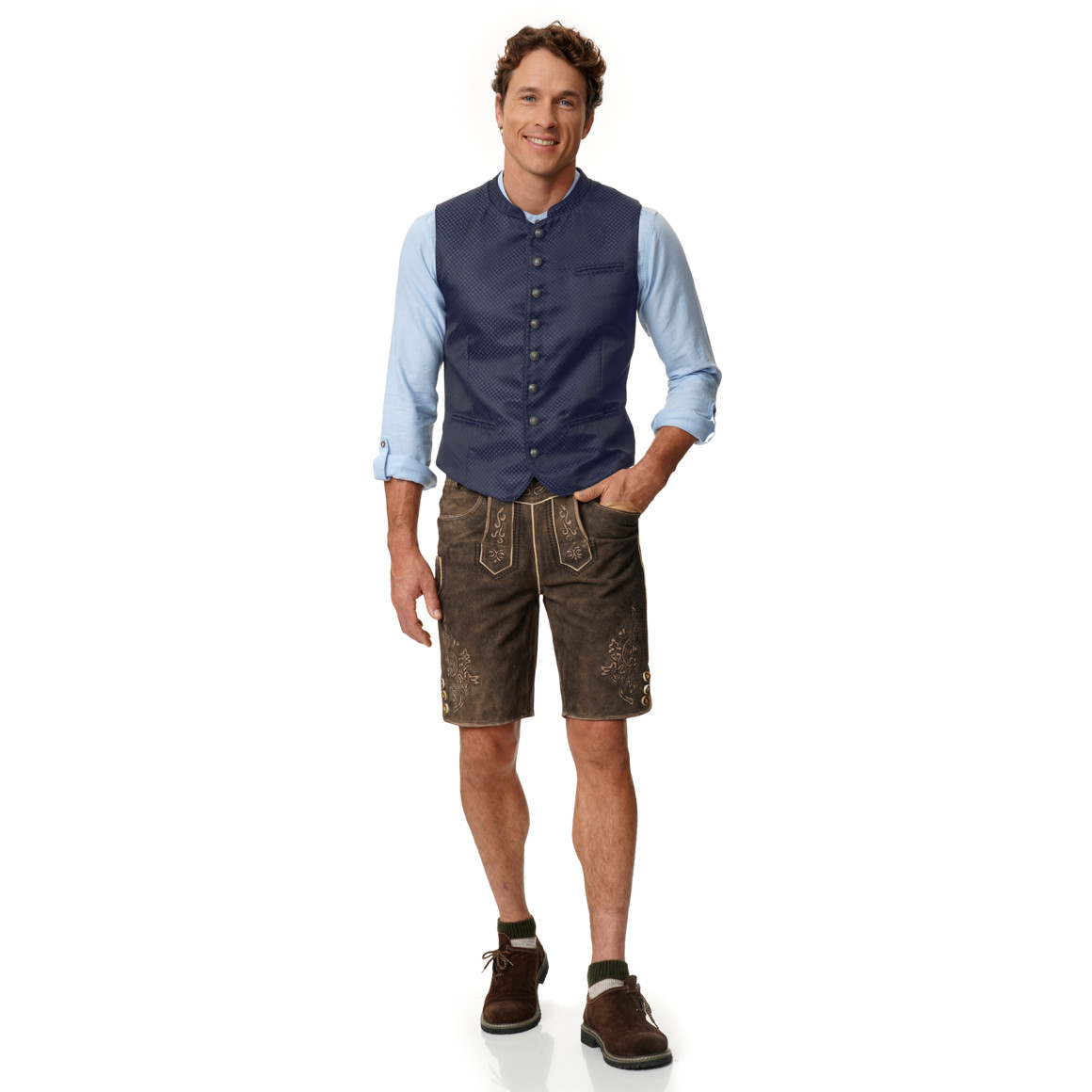 Herren Trachtenweste mit Allover-Muster