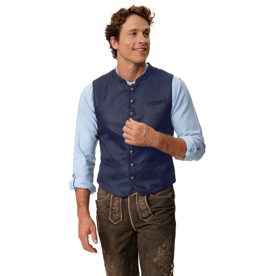 Herren Trachtenweste mit Allover-Muster