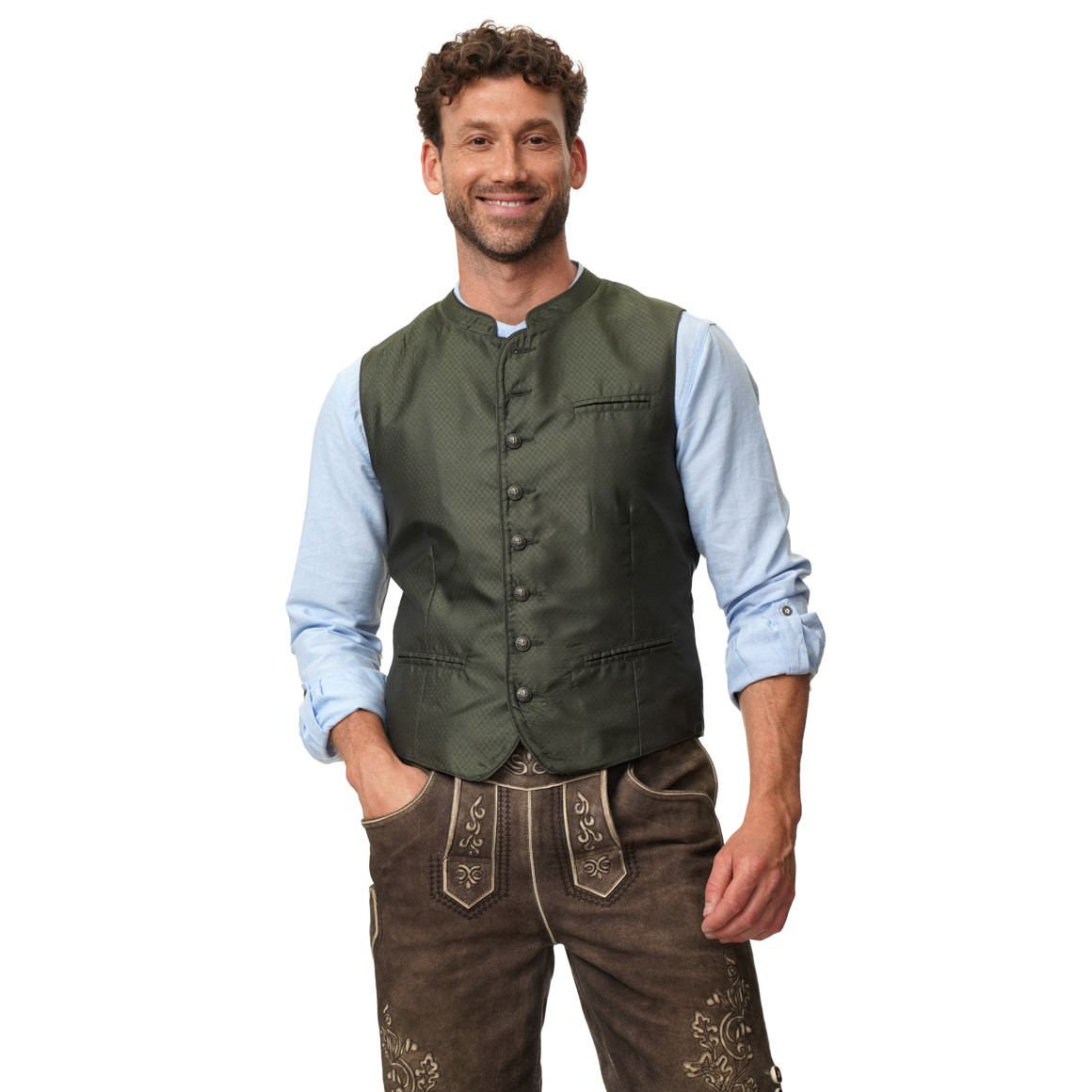 Herren Trachtenweste mit Allover-Muster