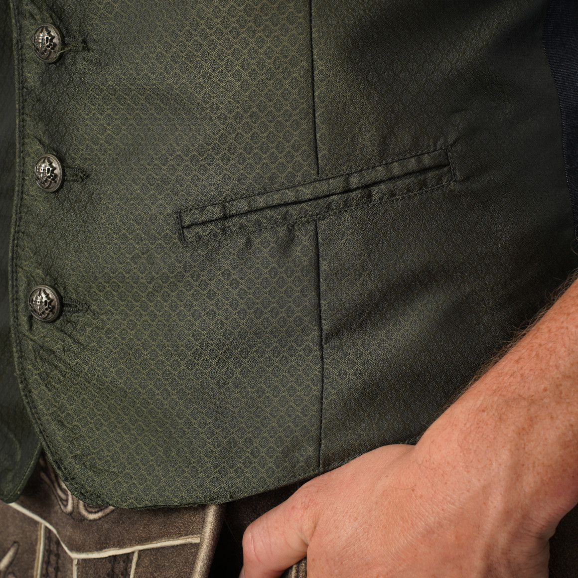 Herren Trachtenweste mit Allover-Muster