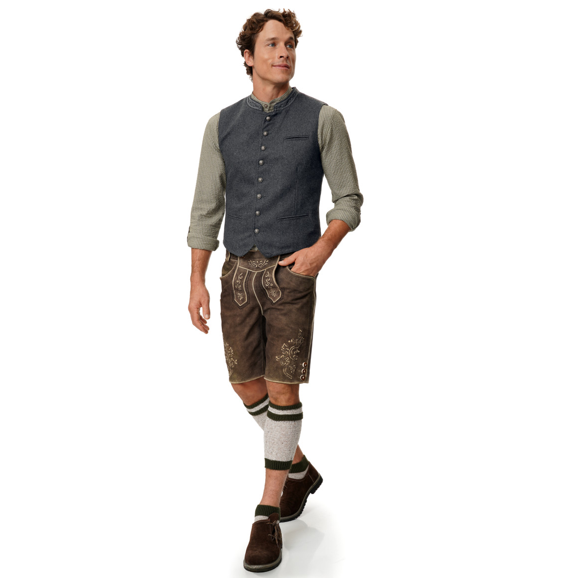 Herren Trachtenweste mit Wolle