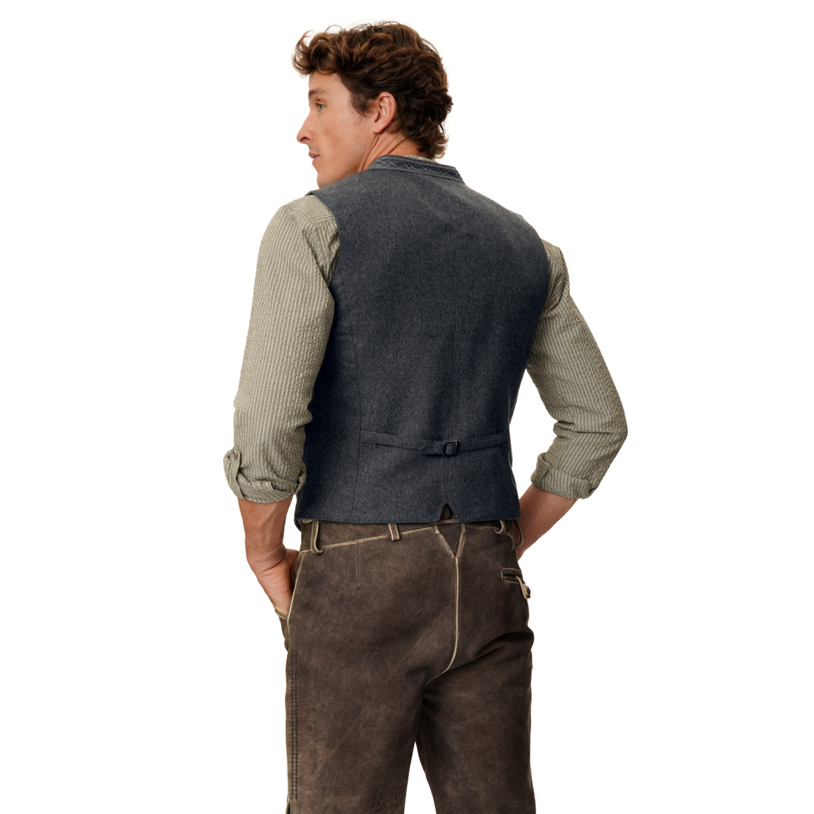 Herren Trachtenweste mit Wolle