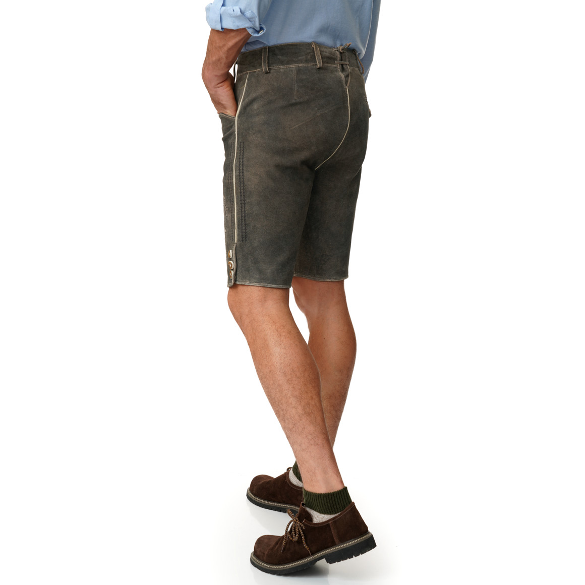 Herren Lederhose mit Stickereien
