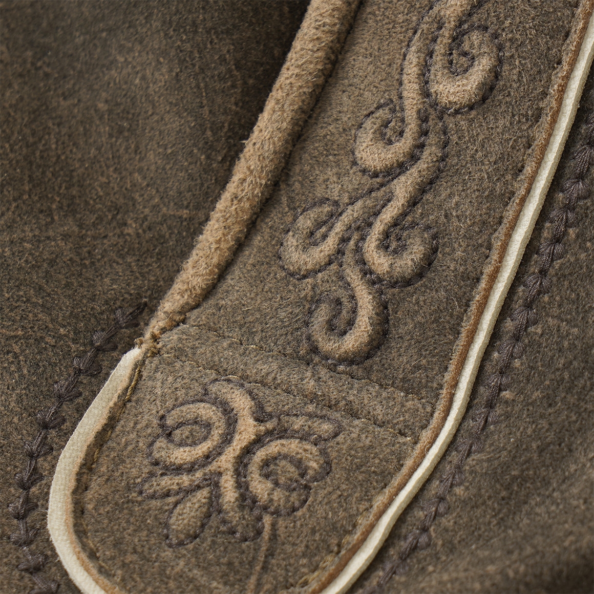 Mädchen Lederhose mit Stickereien