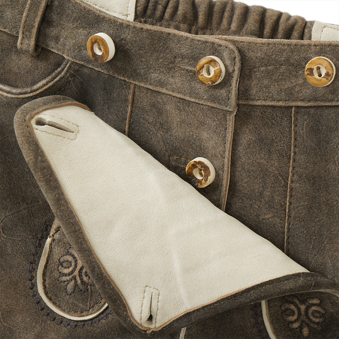 Mädchen Lederhose mit Stickereien