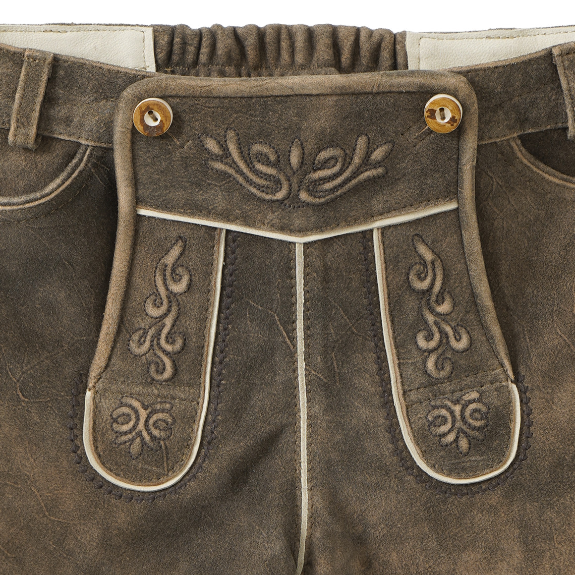Mädchen Lederhose mit Stickereien