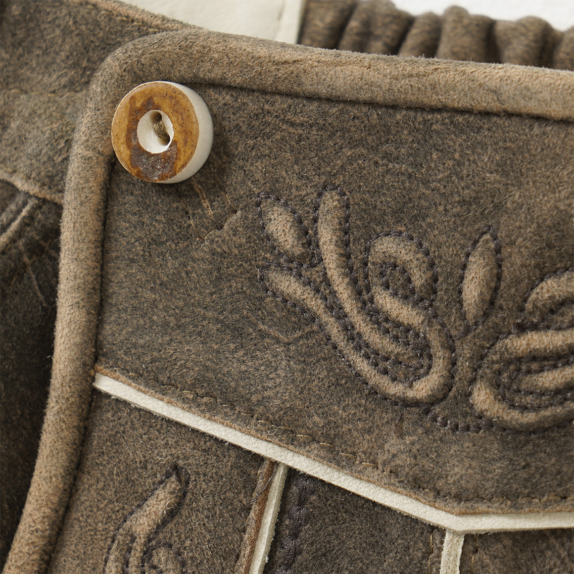 Mädchen Lederhose mit Stickereien