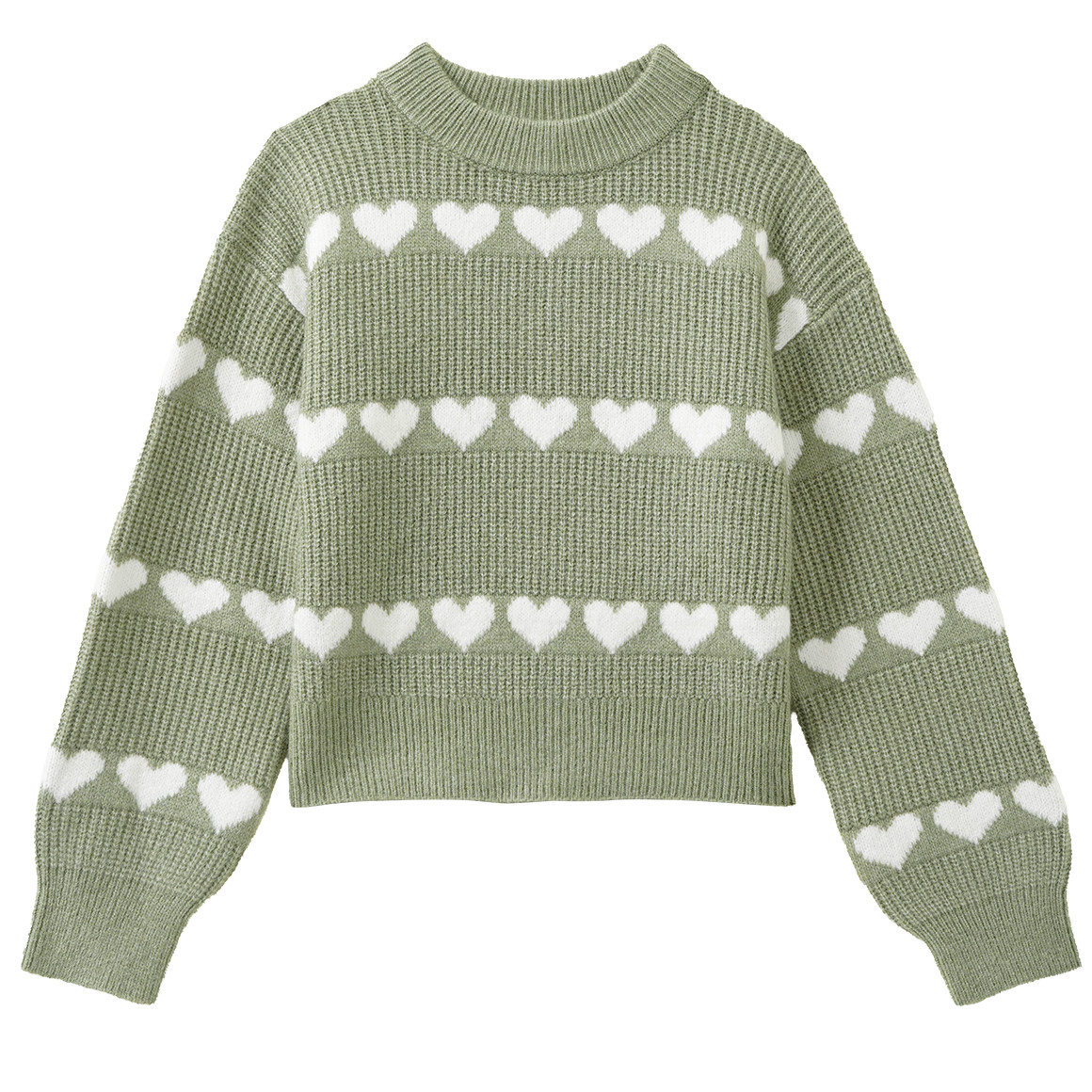 Mädchen Pullover mit Herz-Motiven