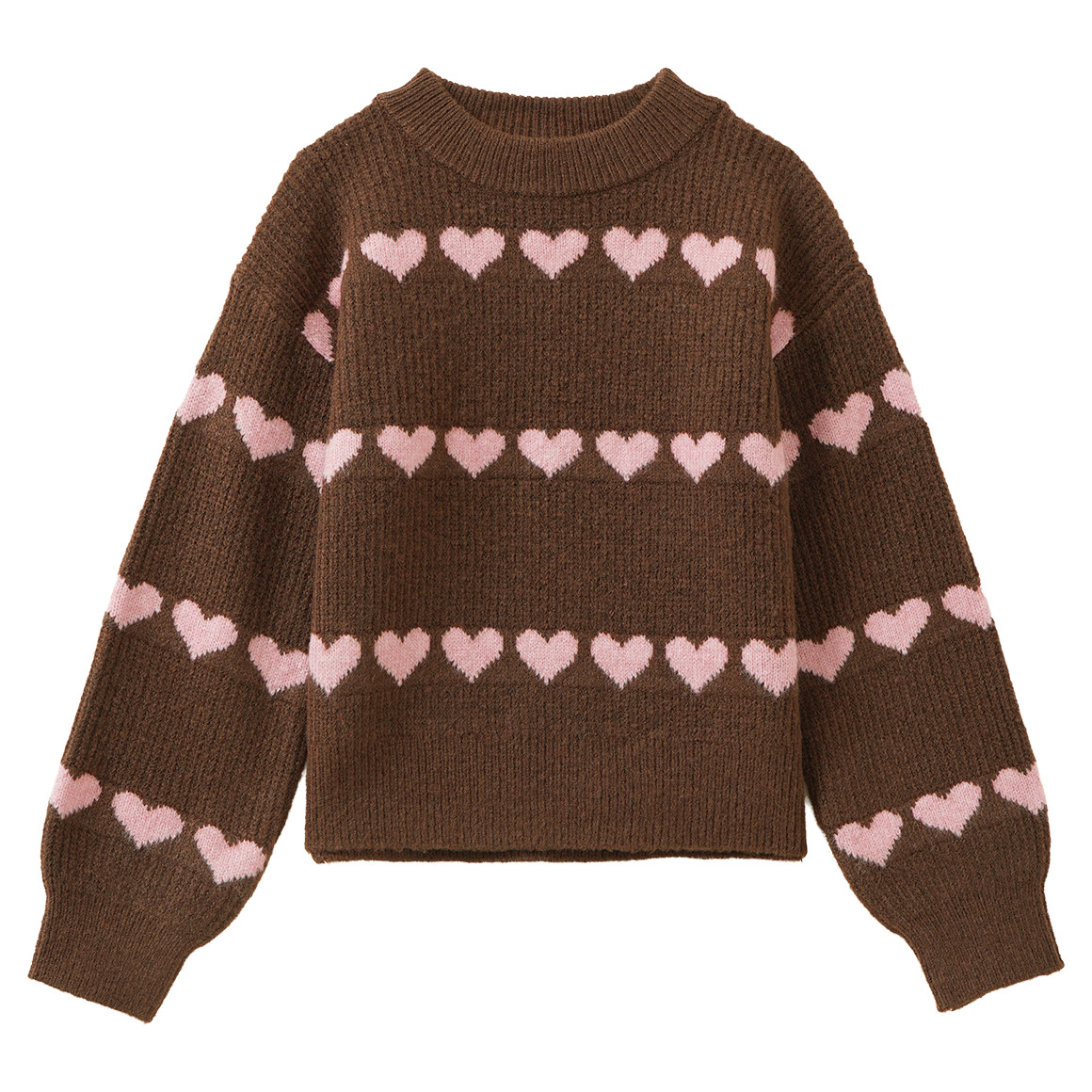 Mädchen Pullover mit Herz-Motiven