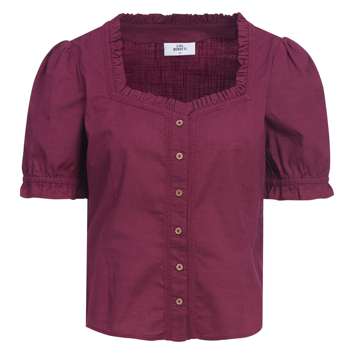 Damen Trachtenbluse mit weitem Ausschnitt