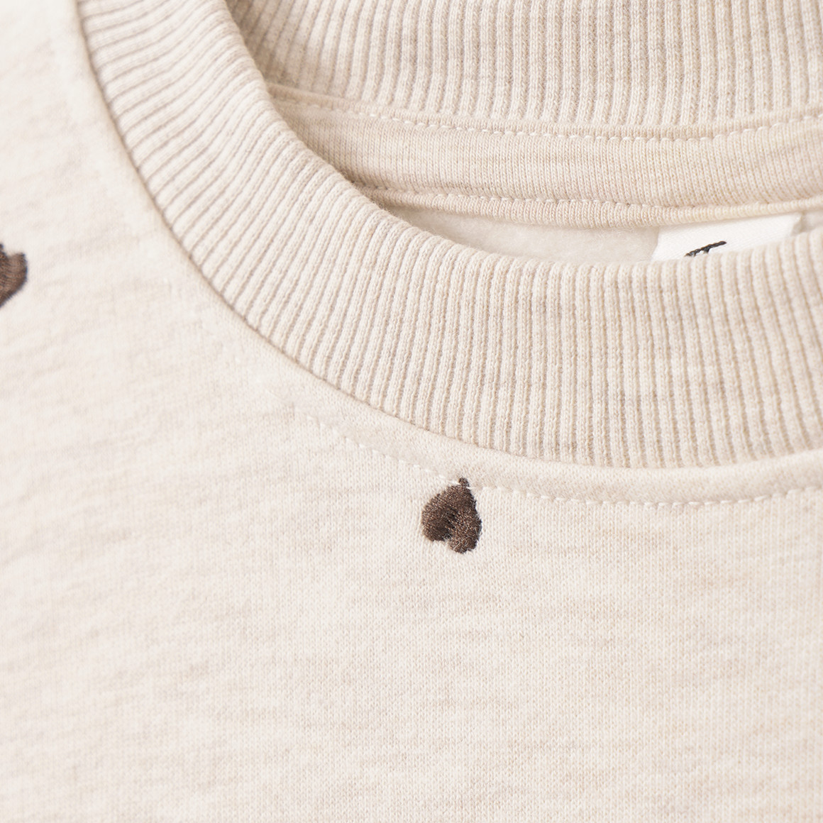 Mädchen Sweatshirt mit Herz-Stickerei
