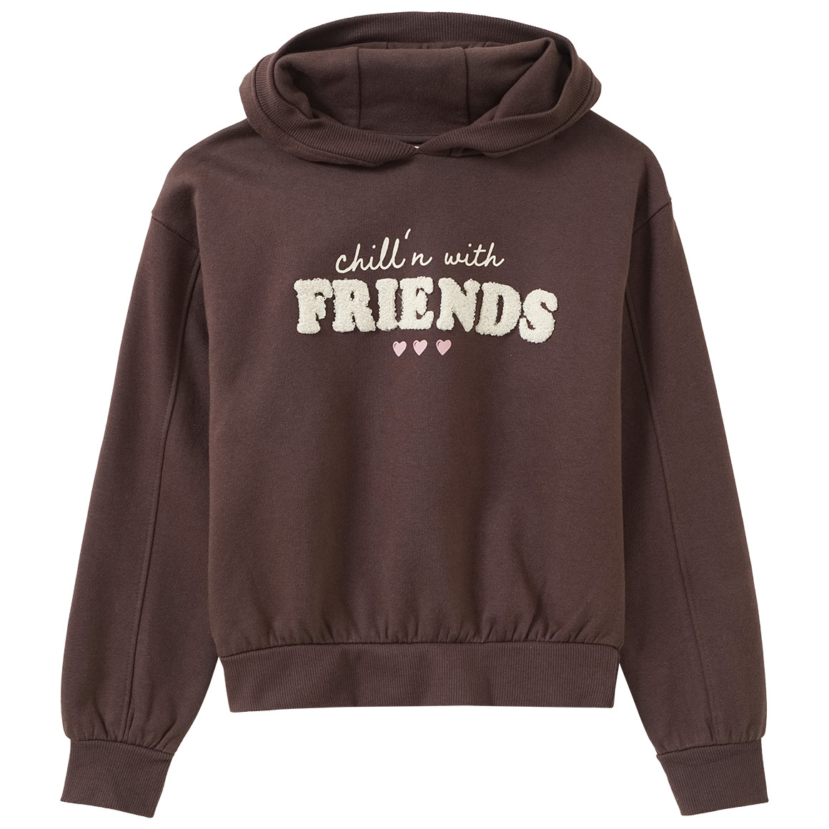 Mädchen Sweat-Hoodie mit Text-Applikation
