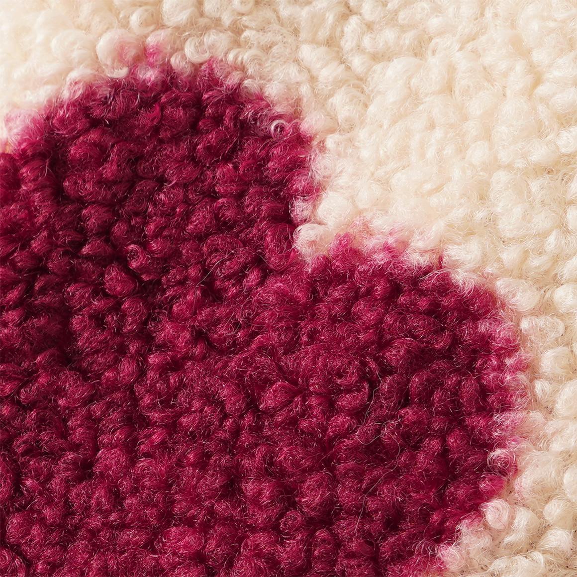 Mädchen Plüsch-Pullover mit Herzen allover