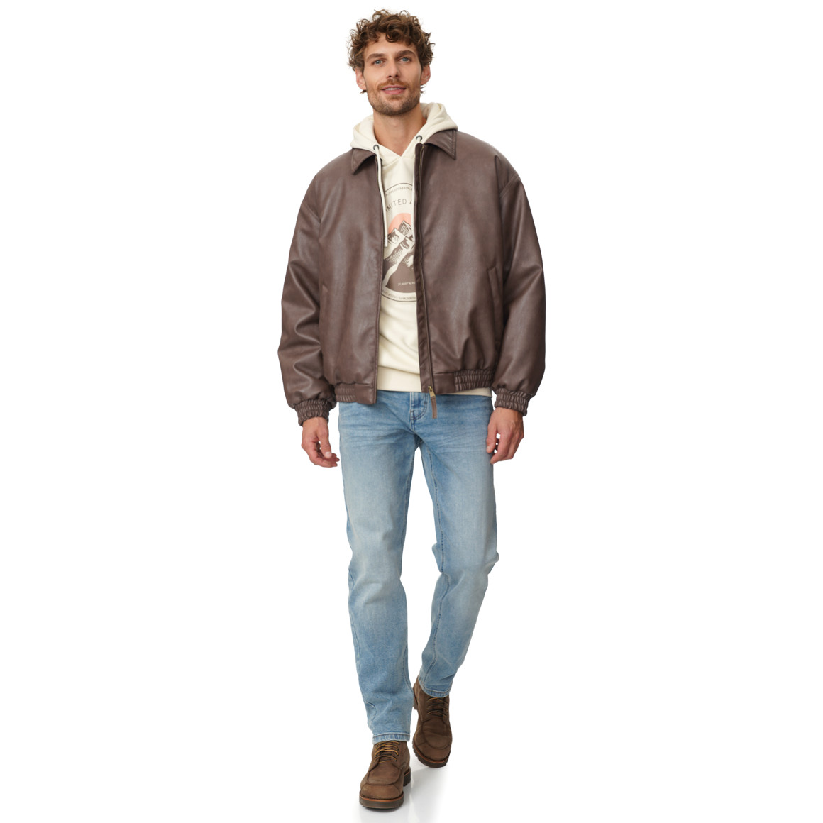Herren Jacke in Leder-Optik