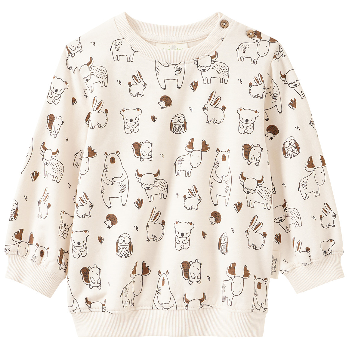 Baby Sweatshirt mit Waldtieren