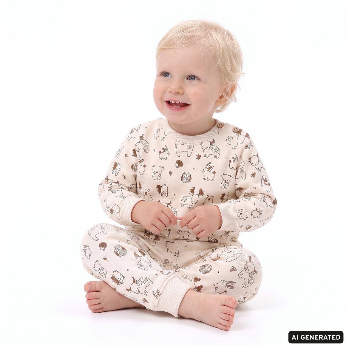 Baby Sweatshirt mit Waldtieren