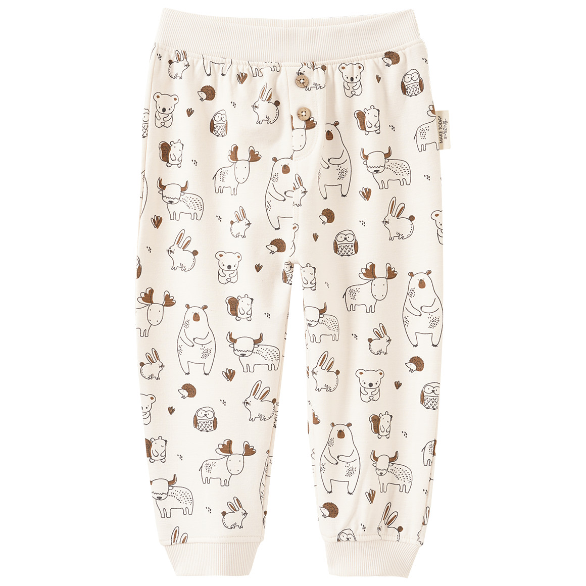 Baby-joggingbroek met bosdieren