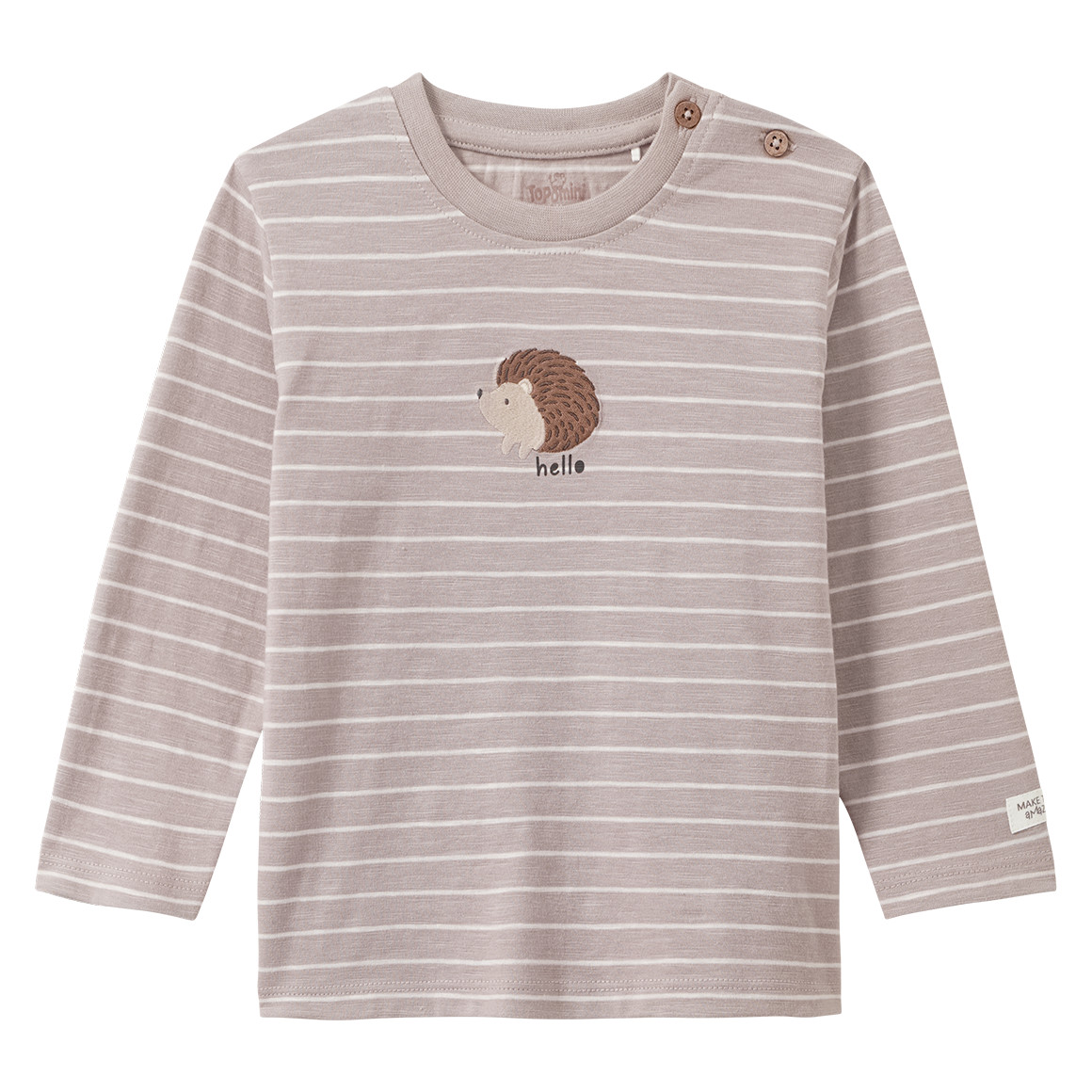 Baby Langarmshirt mit Igel-Motiv