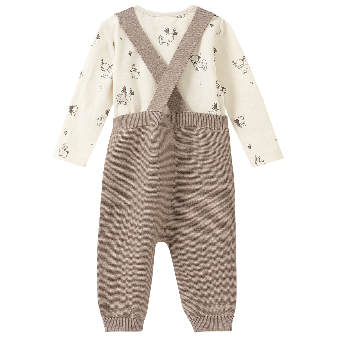 Newborn Set mit Strickoverall und Shirt