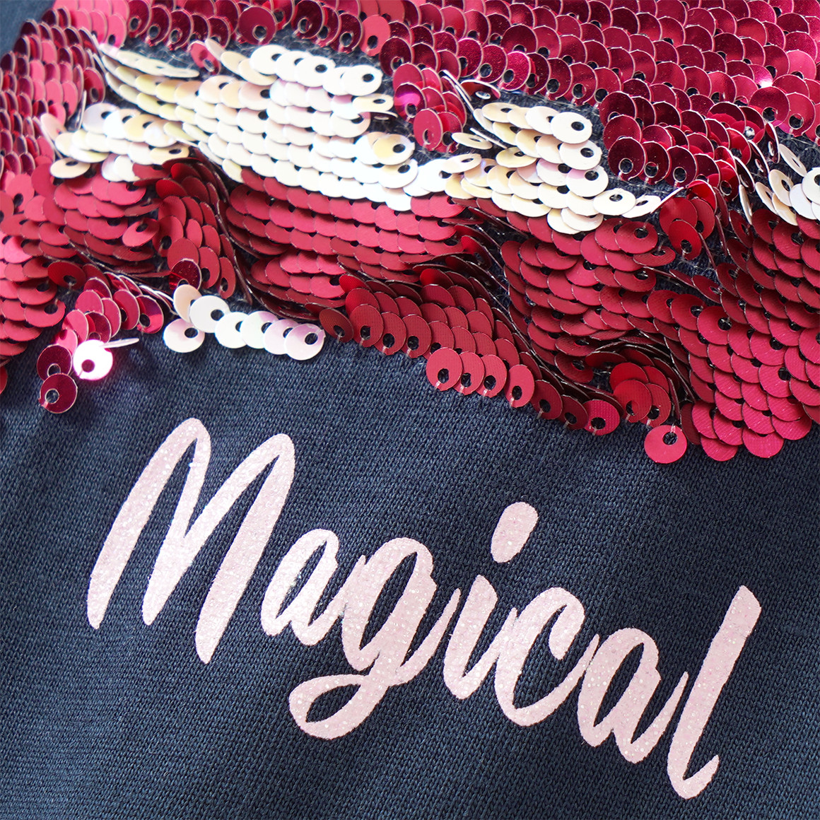 Mädchen Langarmshirt mit Wendepailletten