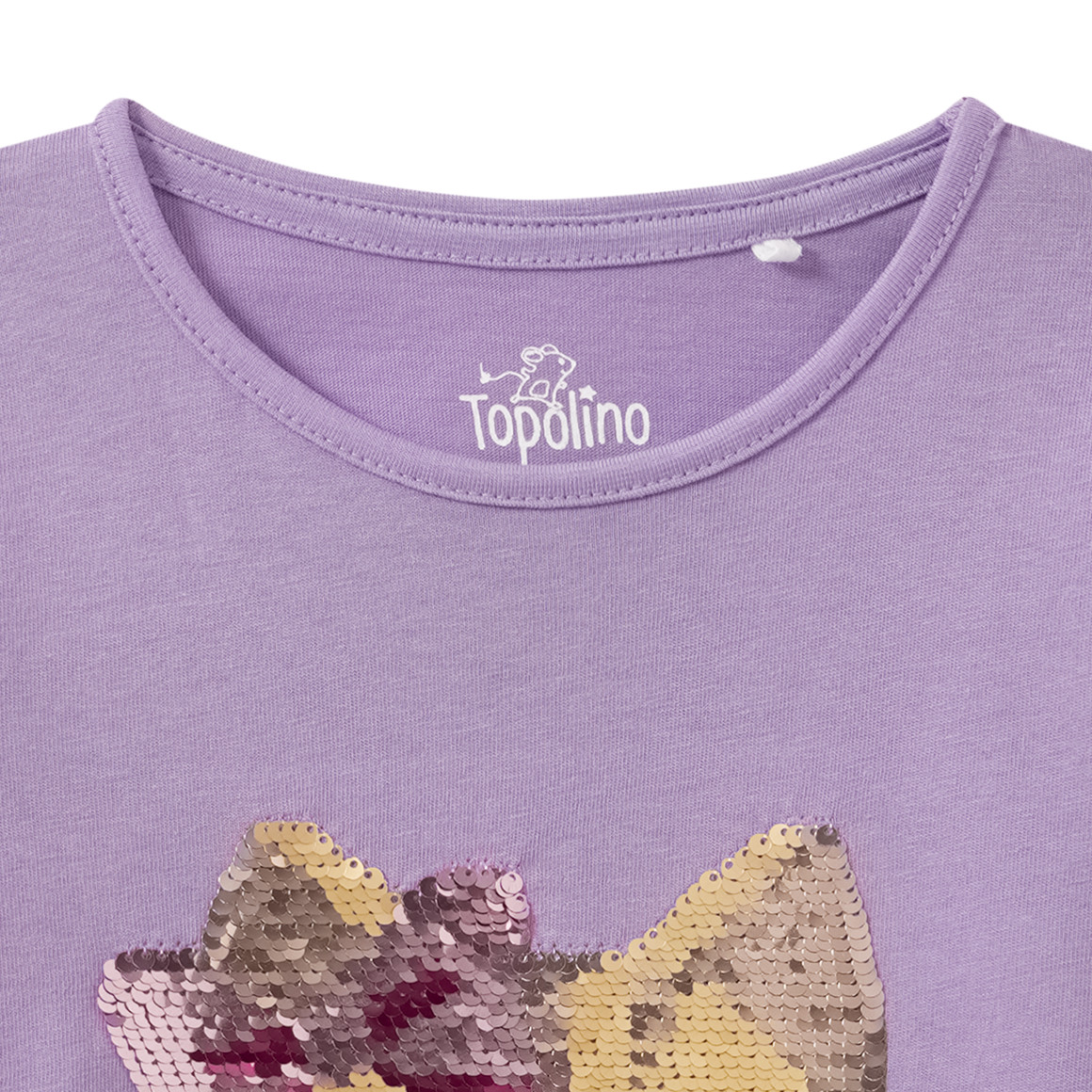 Mädchen Langarmshirt mit Wendepailletten
