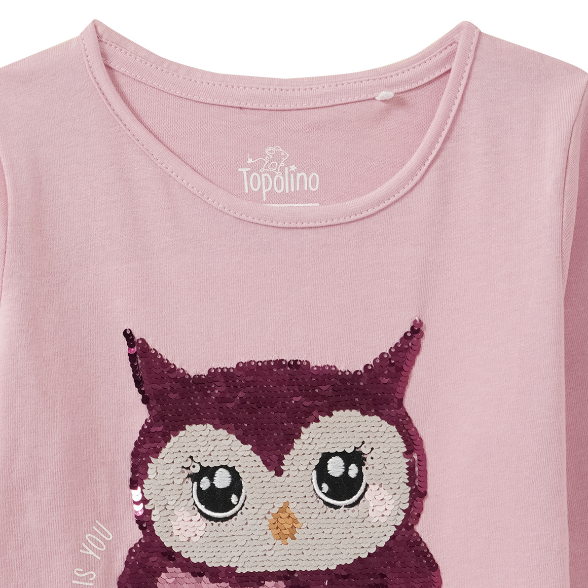 Mädchen Langarmshirt mit Wendepailletten