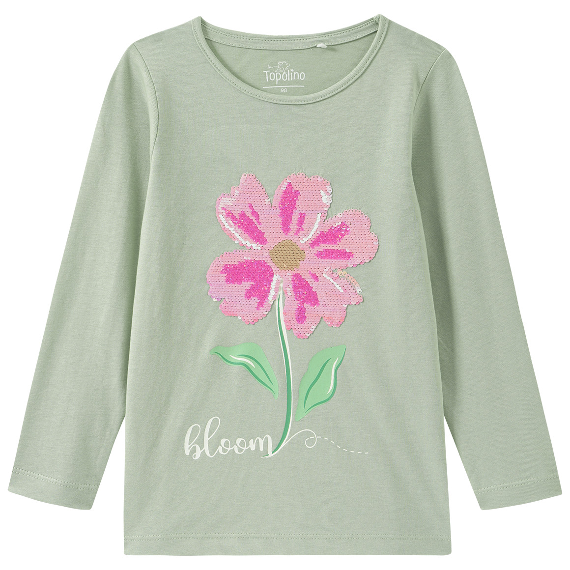 Mädchen Langarmshirt mit Wendepailletten
