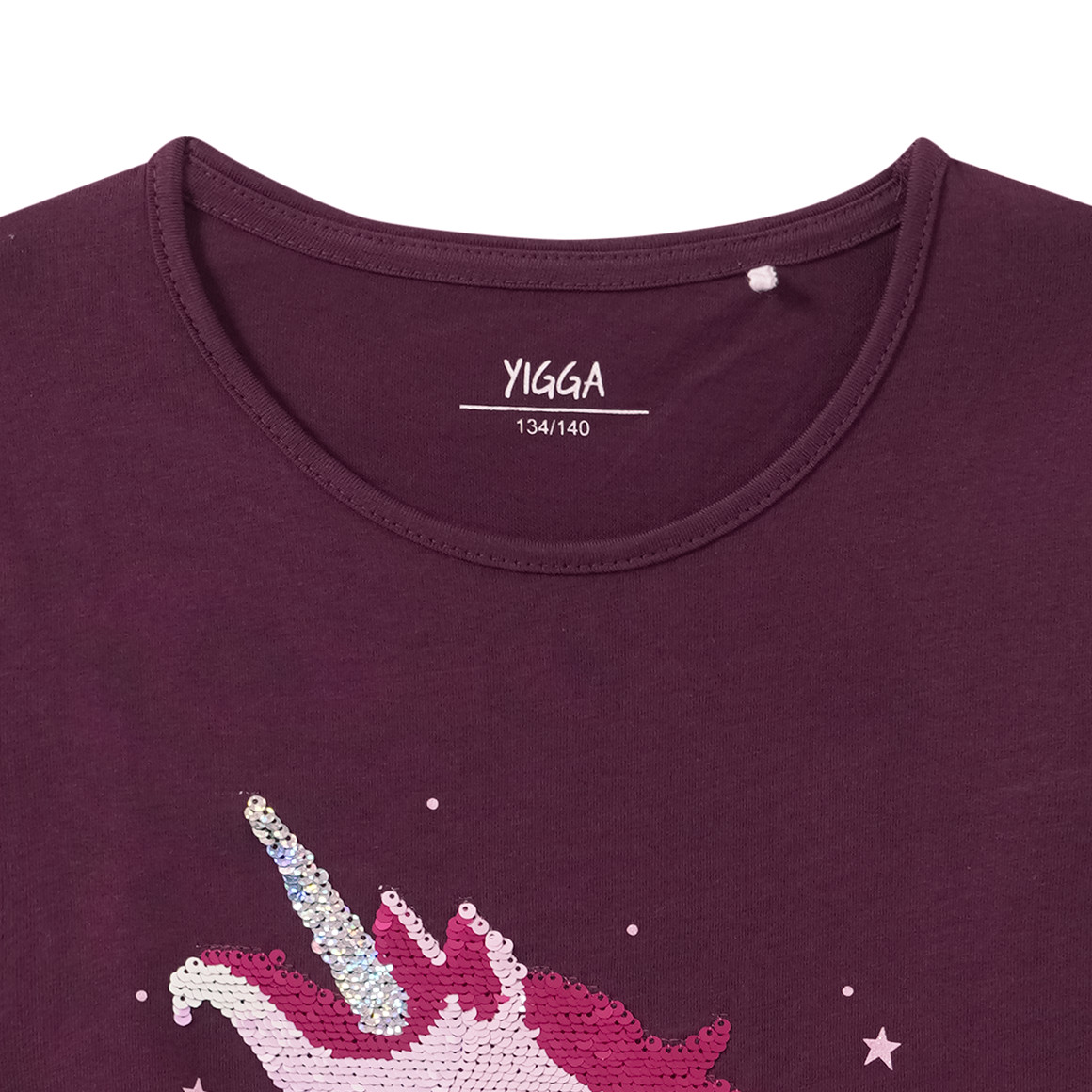 Mädchen Langarmshirt mit Wendepailletten