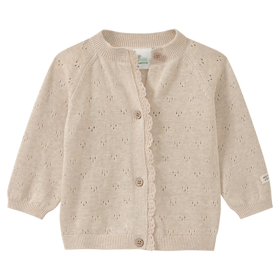 Baby Strickjacke mit Ajour-Muster