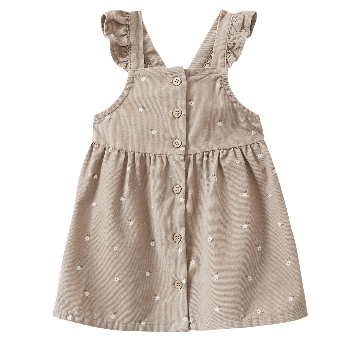 Babyset met corduroyjurkje en geribbeld shirt