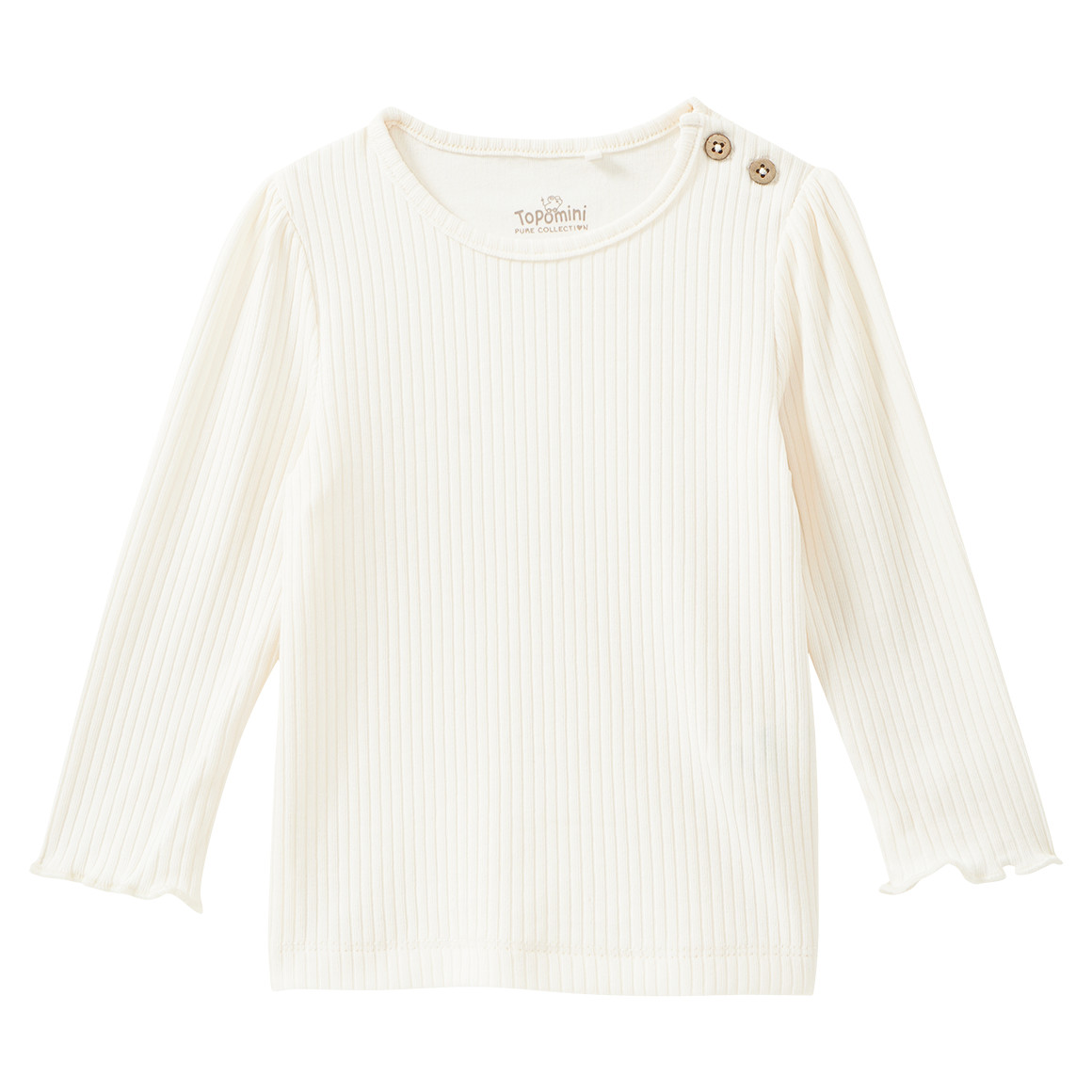 Babyset met corduroyjurkje en geribbeld shirt
