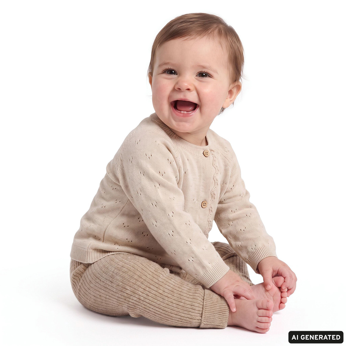 Baby Leggings in Ripp-Strick