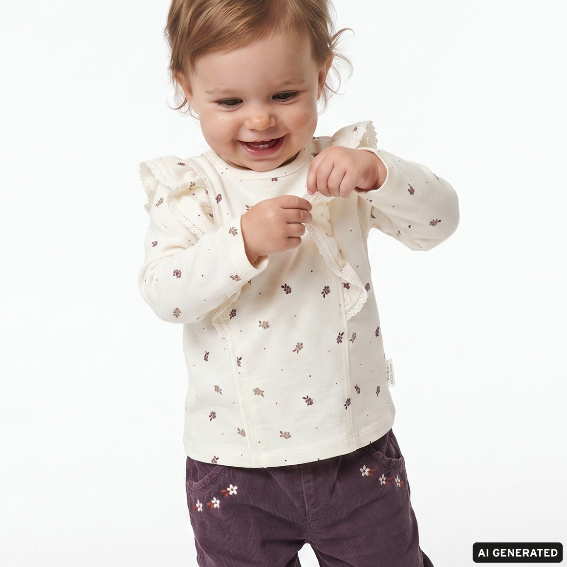 Baby Langarmshirt mit Volants