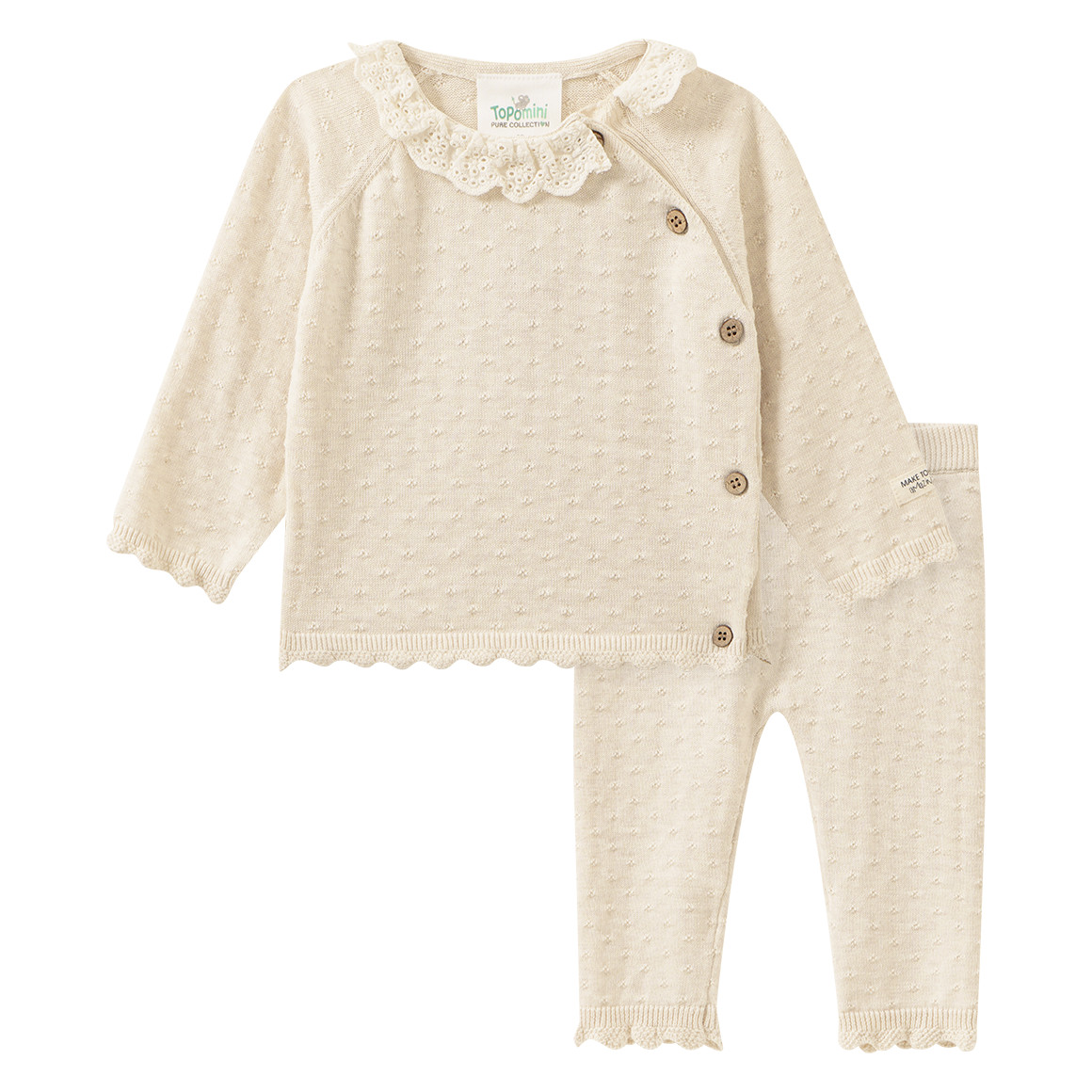 Newborn Set mit Strickjacke und Strickhose