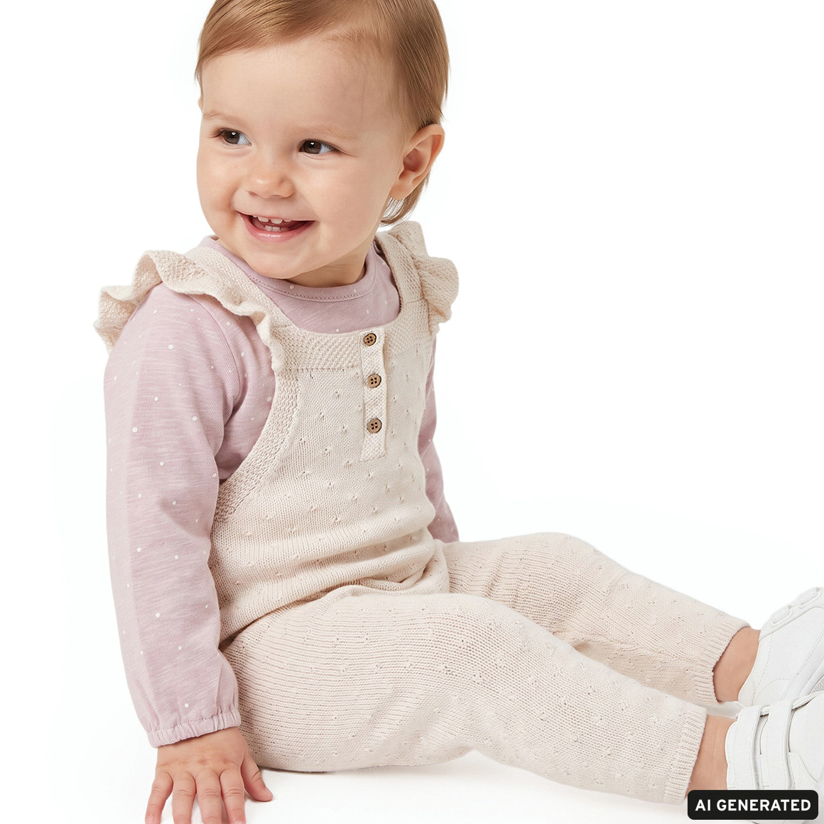 Newborn Set mit Strickoverall und Shirt