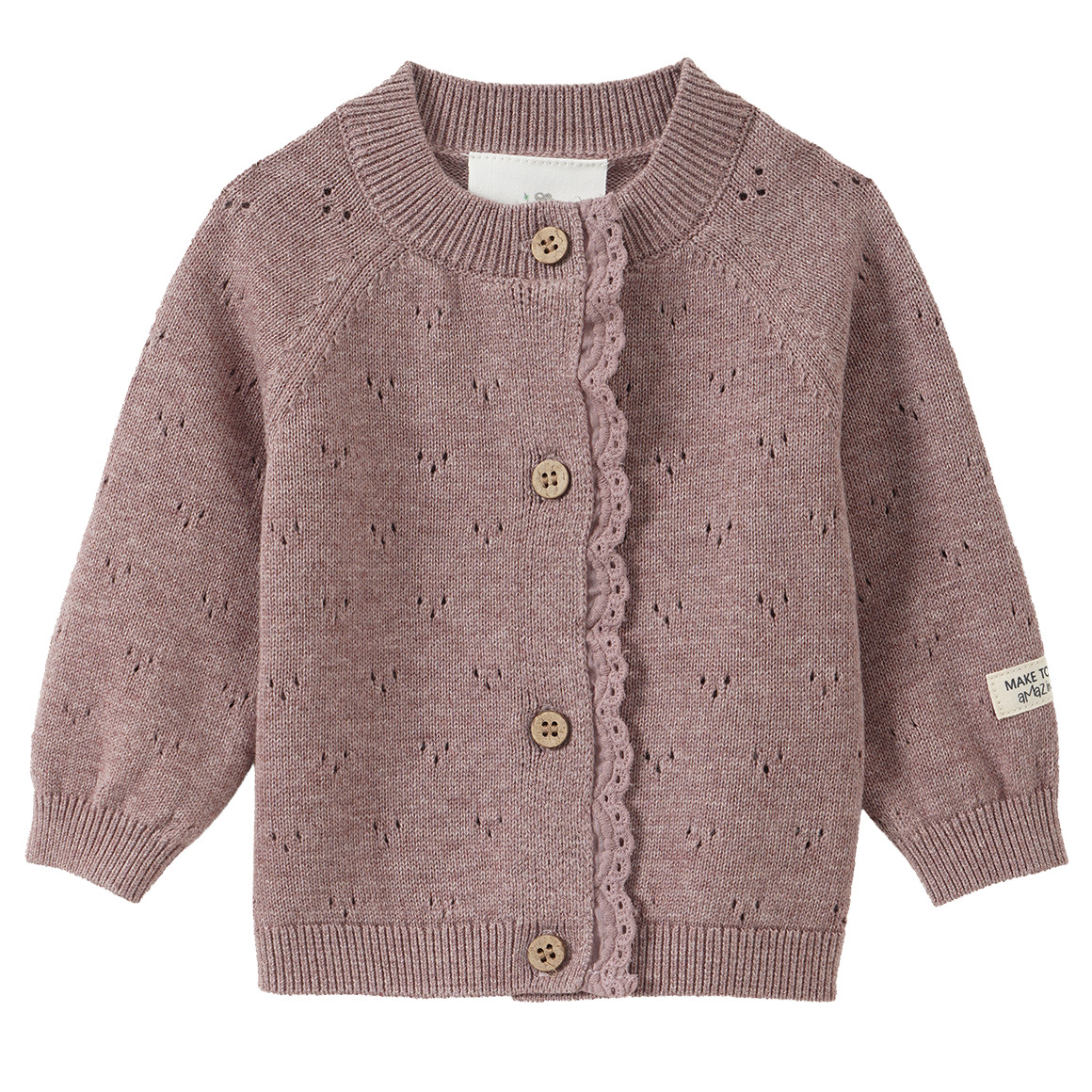 Newborn Strickjacke mit Ajour-Muster