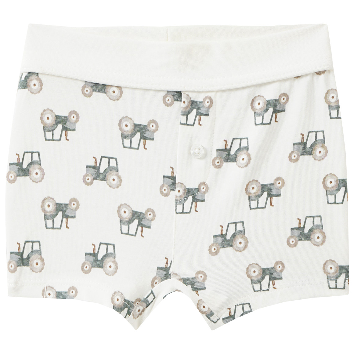 3 babyboxershorts met tractorprint