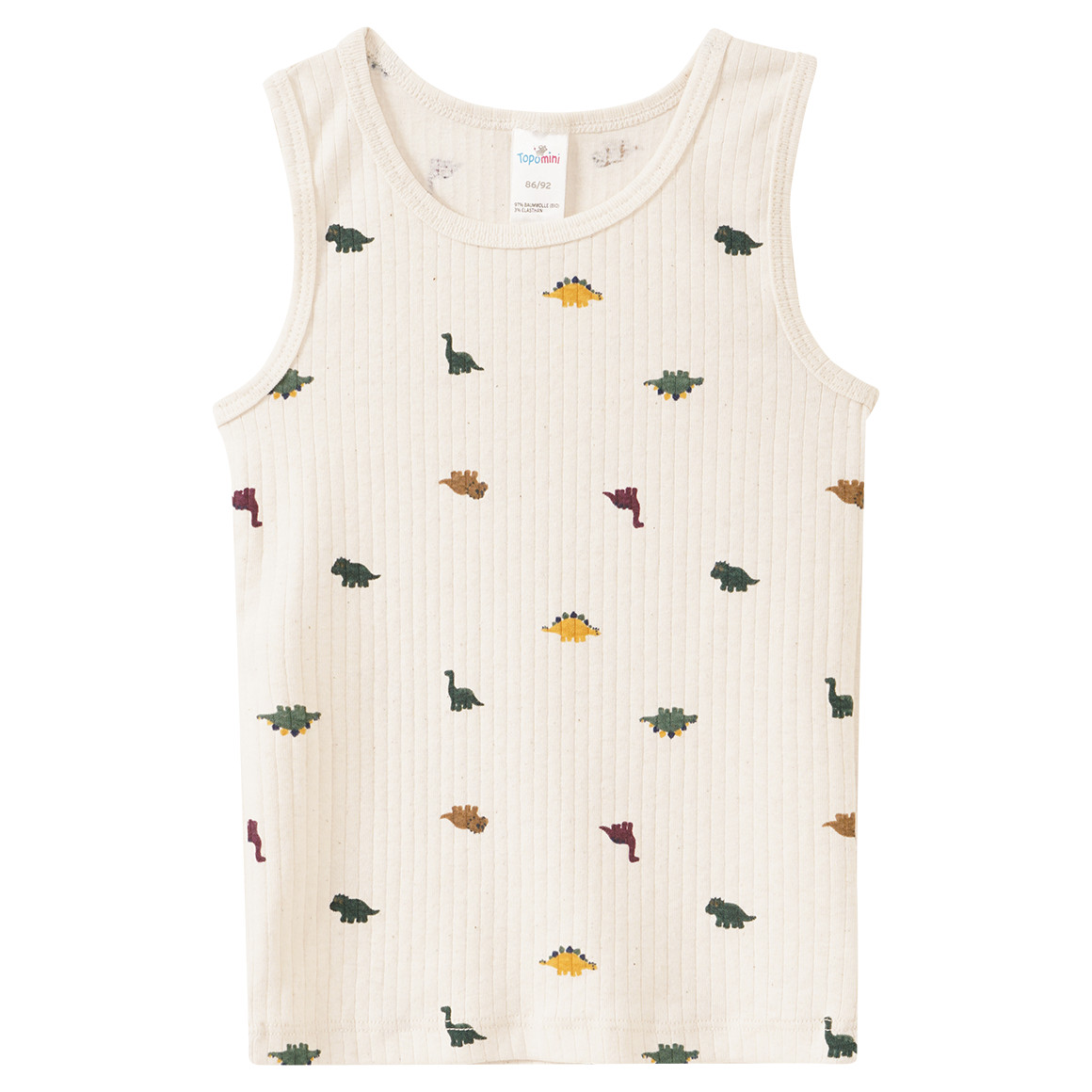 2 Baby Unterhemden mit Dino-Motiven