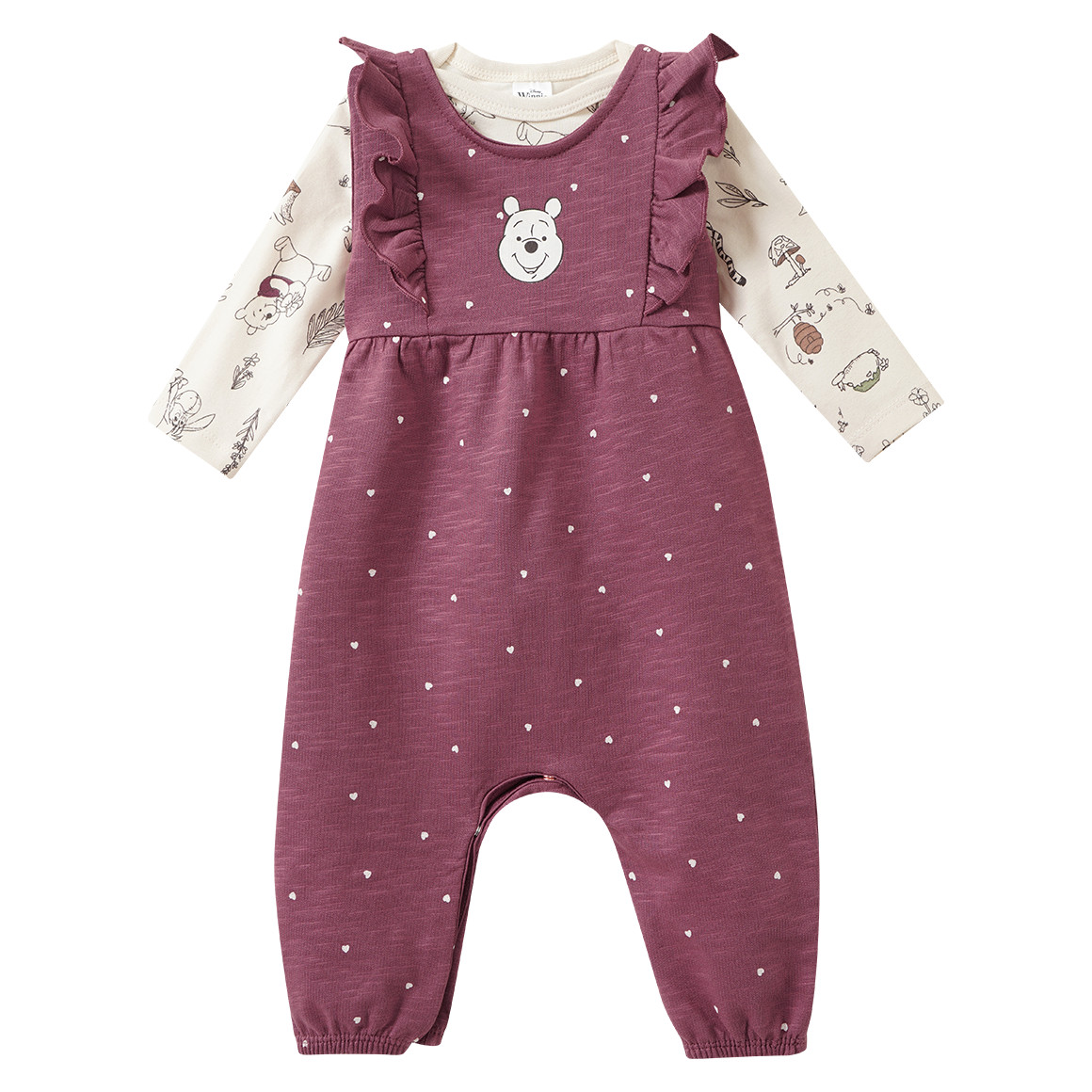Winnie Puuh Set mit Langarmshirt und Overall