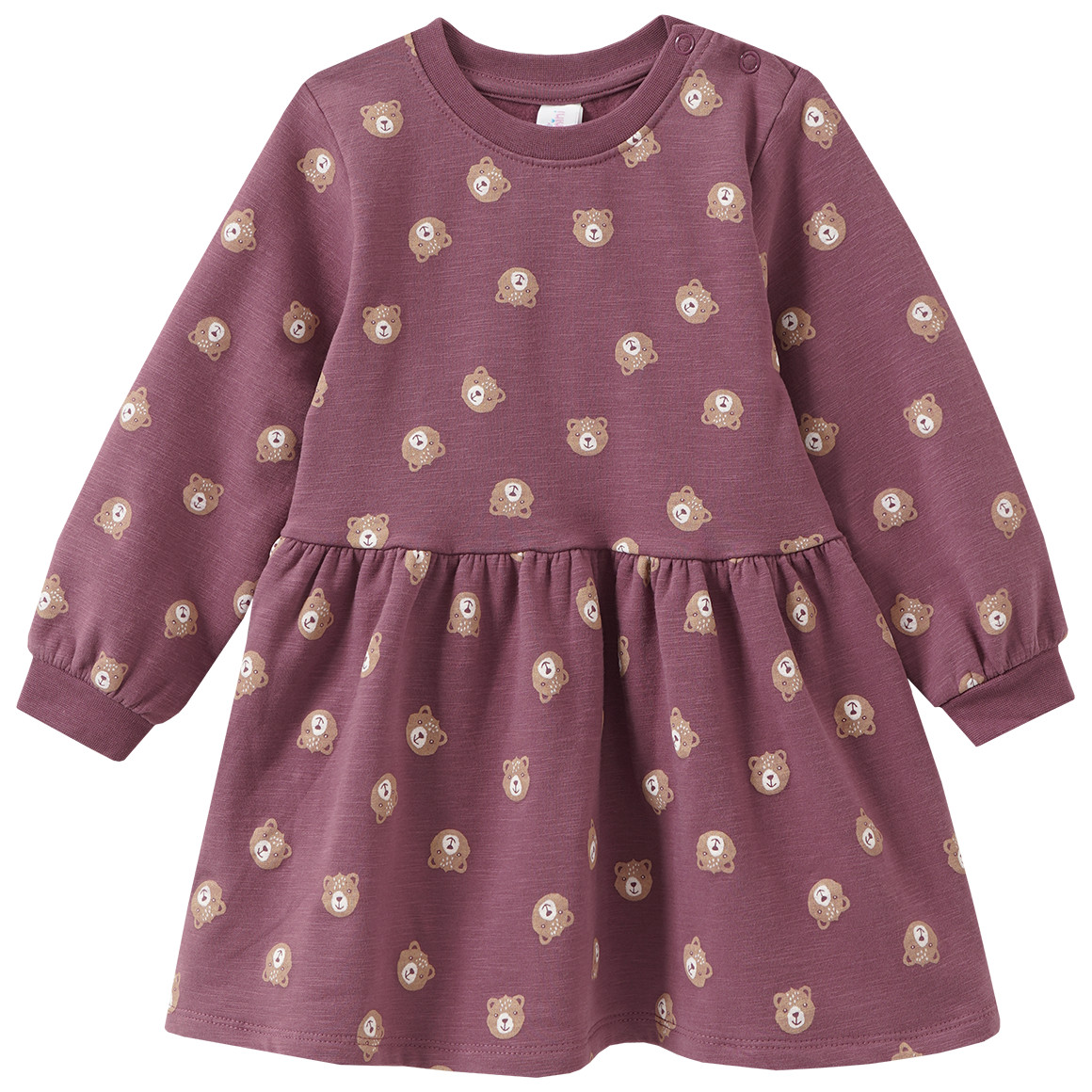 Baby Sweatkleid mit Teddy-Print