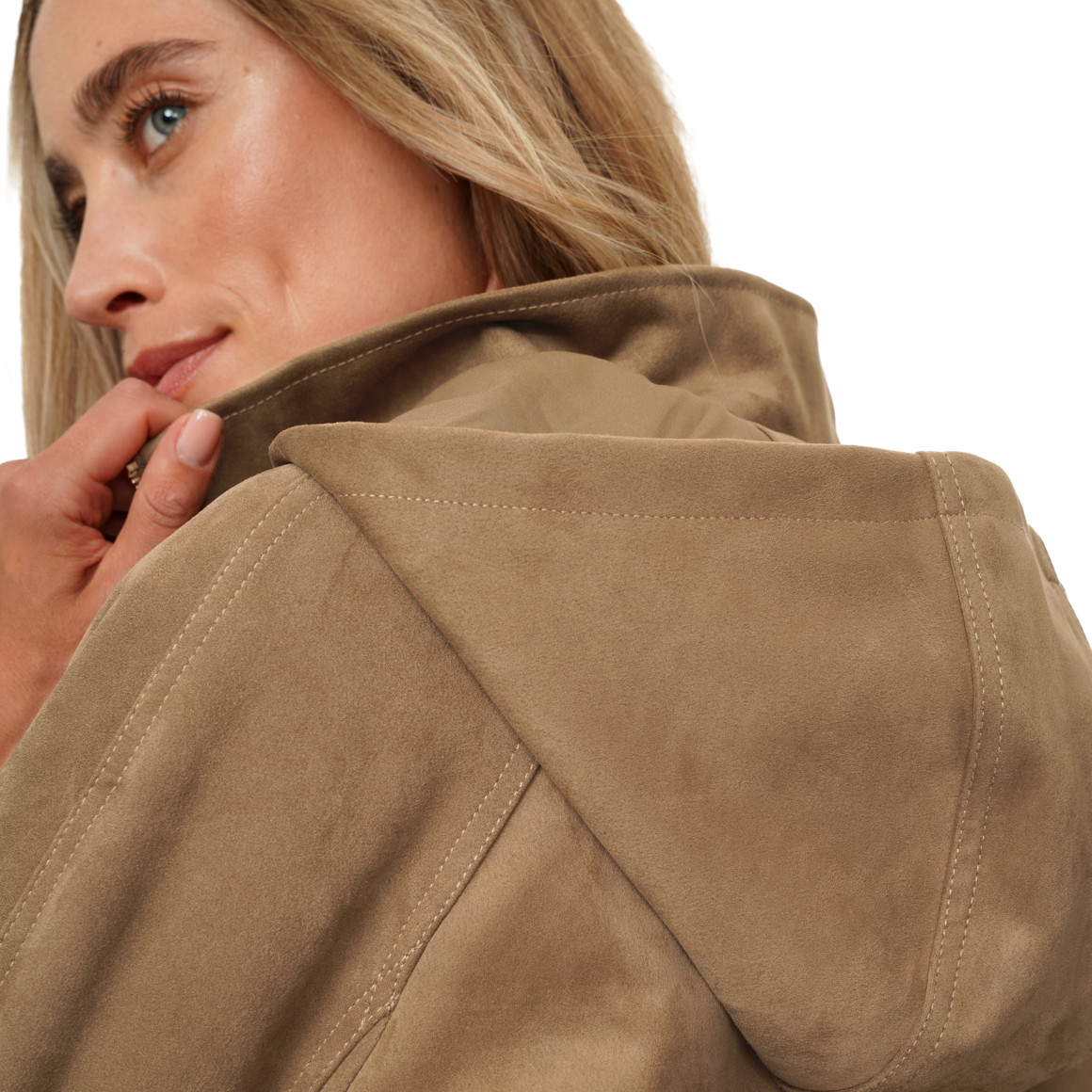 Damen Jacke in Veloursleder-Optik