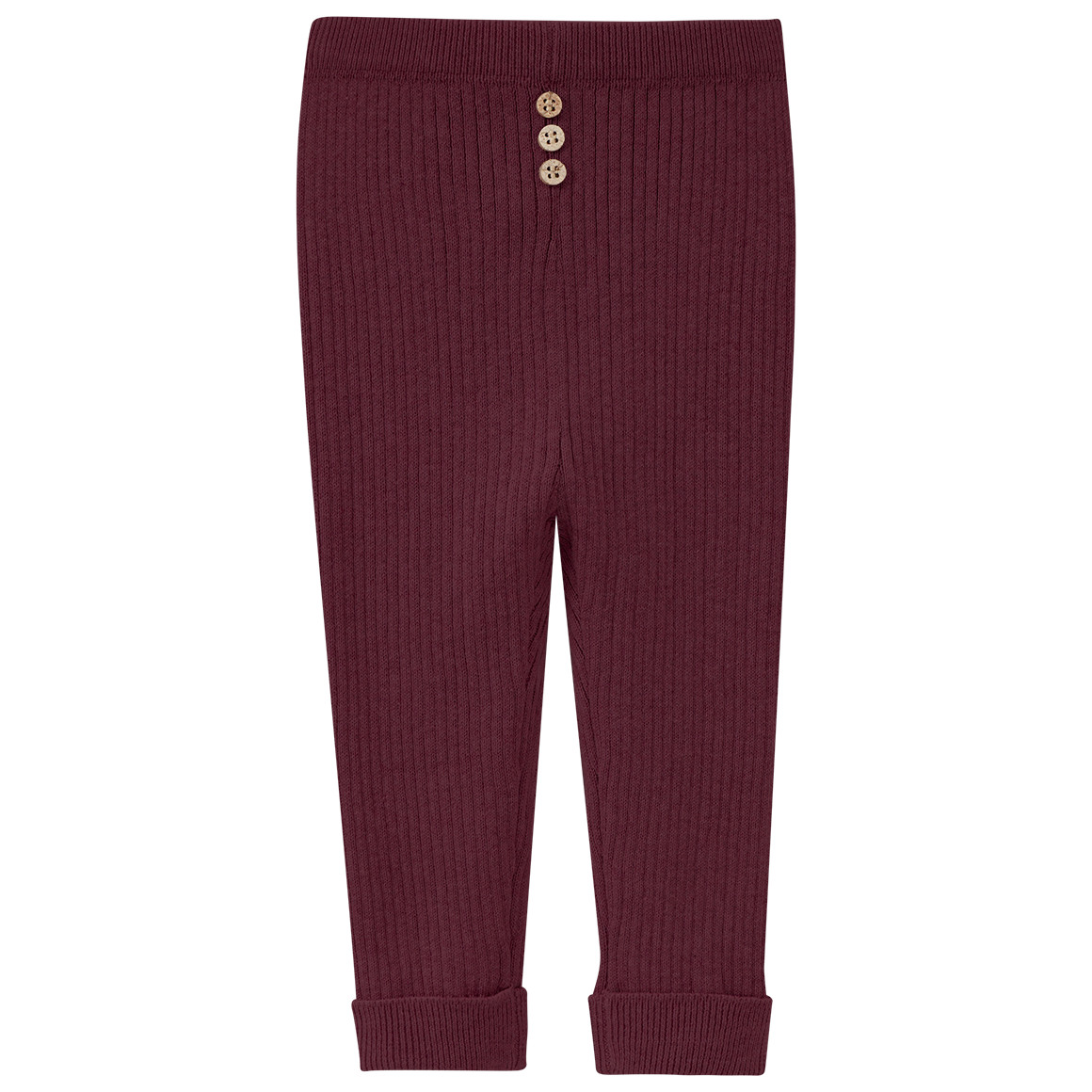 Gebreide babylegging met ribbelstructuur