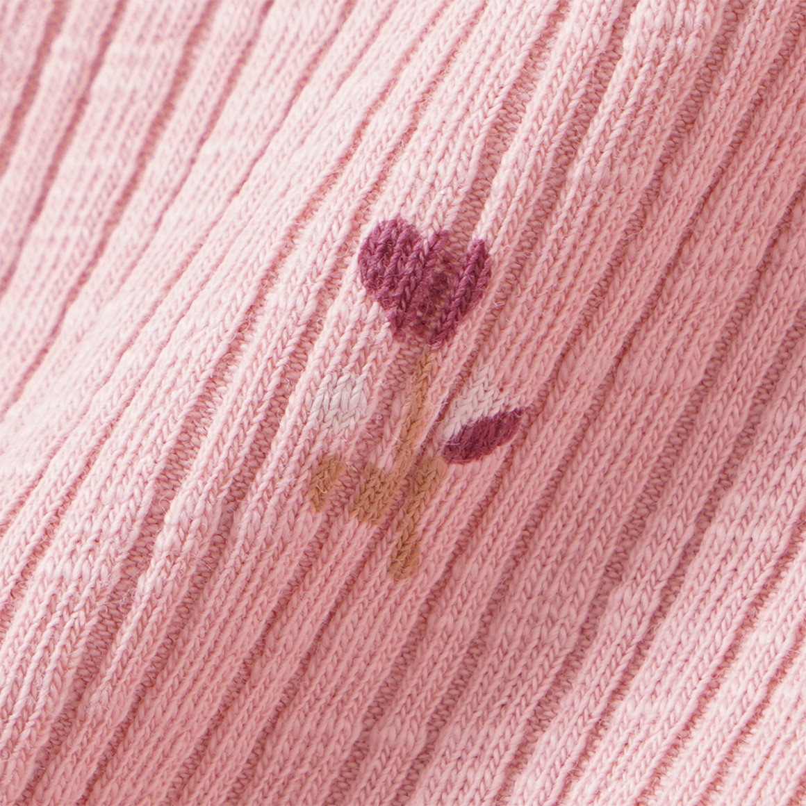 Mädchen Langarmshirt mit Rippstruktur