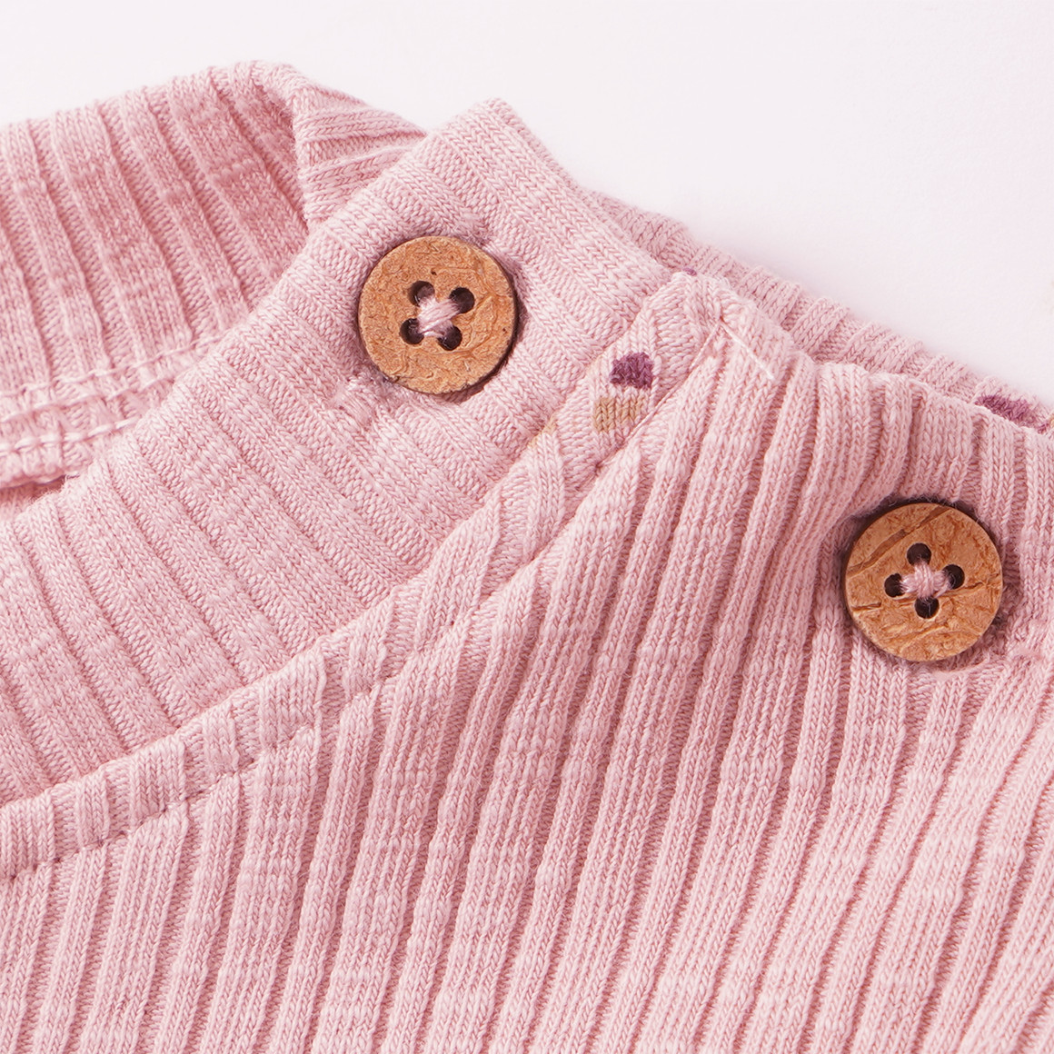 Mädchen Langarmshirt mit Rippstruktur