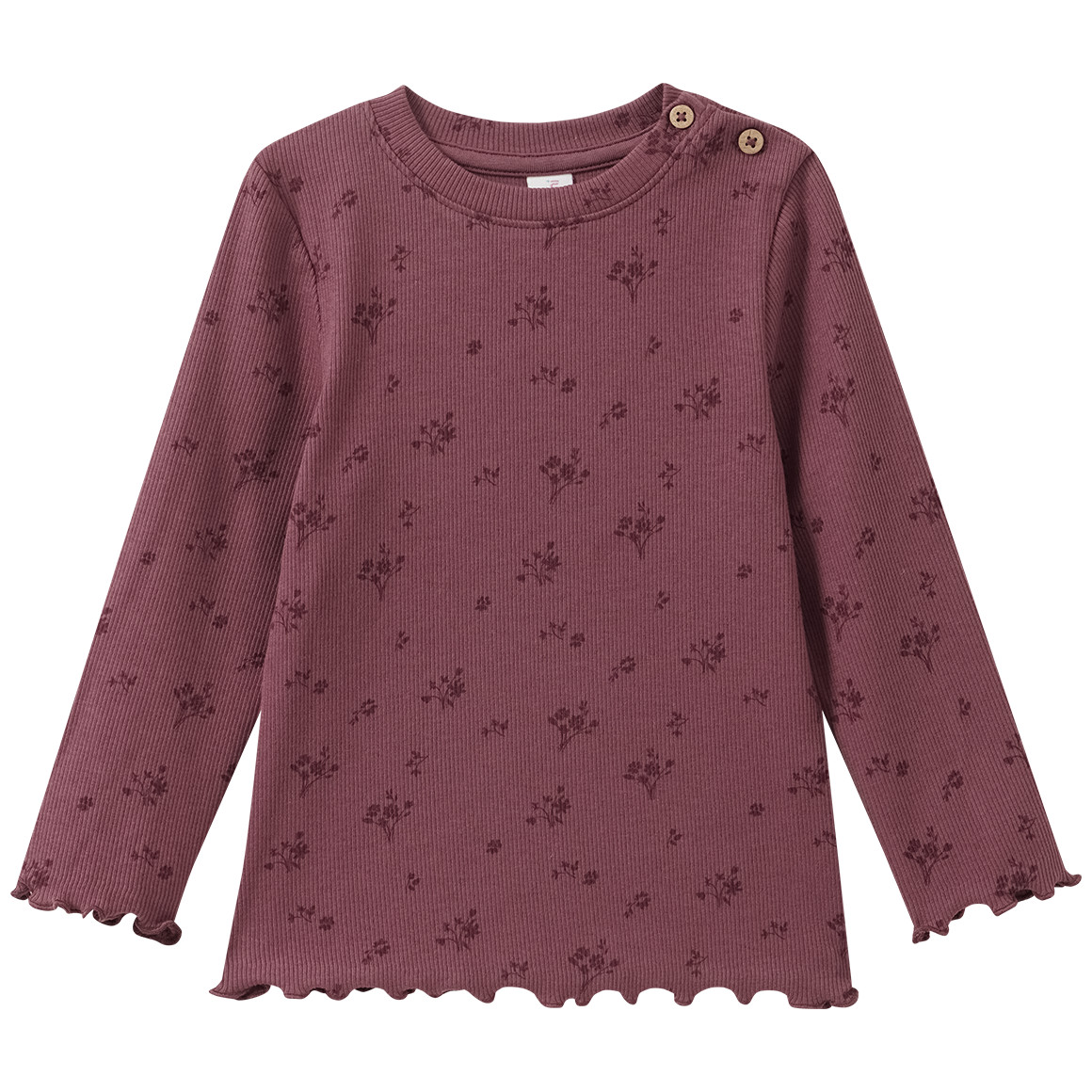 Baby Langarmshirt mit Rippstruktur
