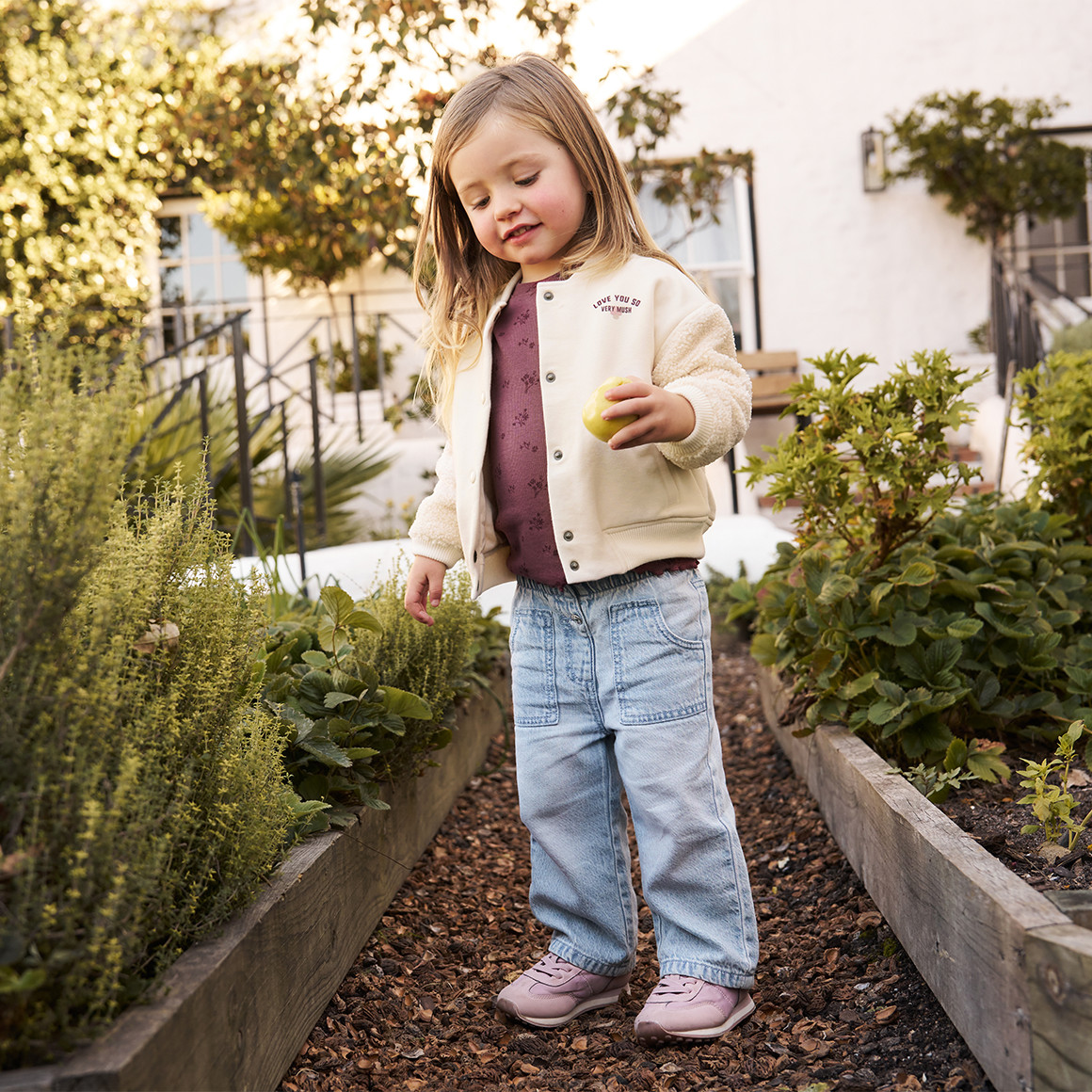 Baby Langarmshirt mit Rippstruktur