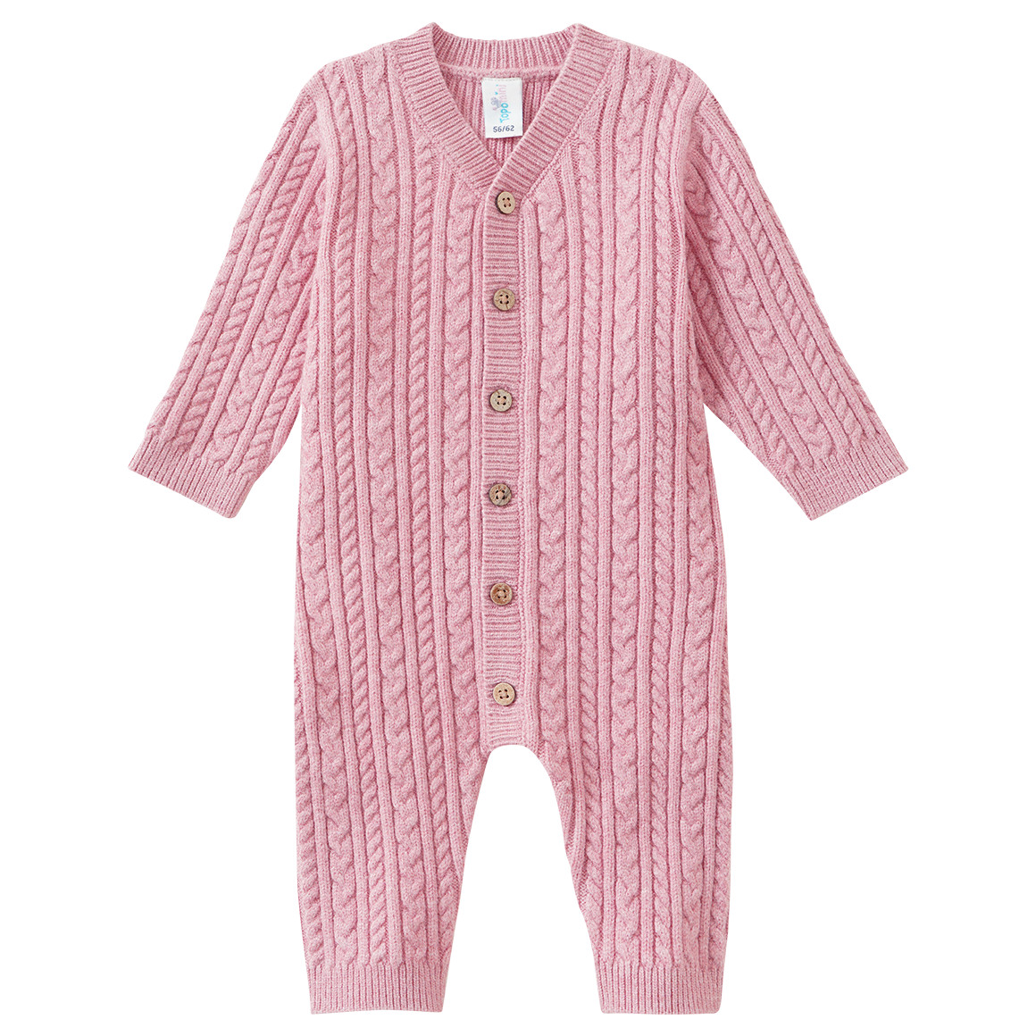 Newborn Strickoverall mit Knöpfen