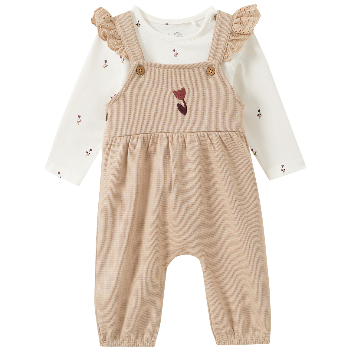 Newborn Set mit Blumen-Motiven