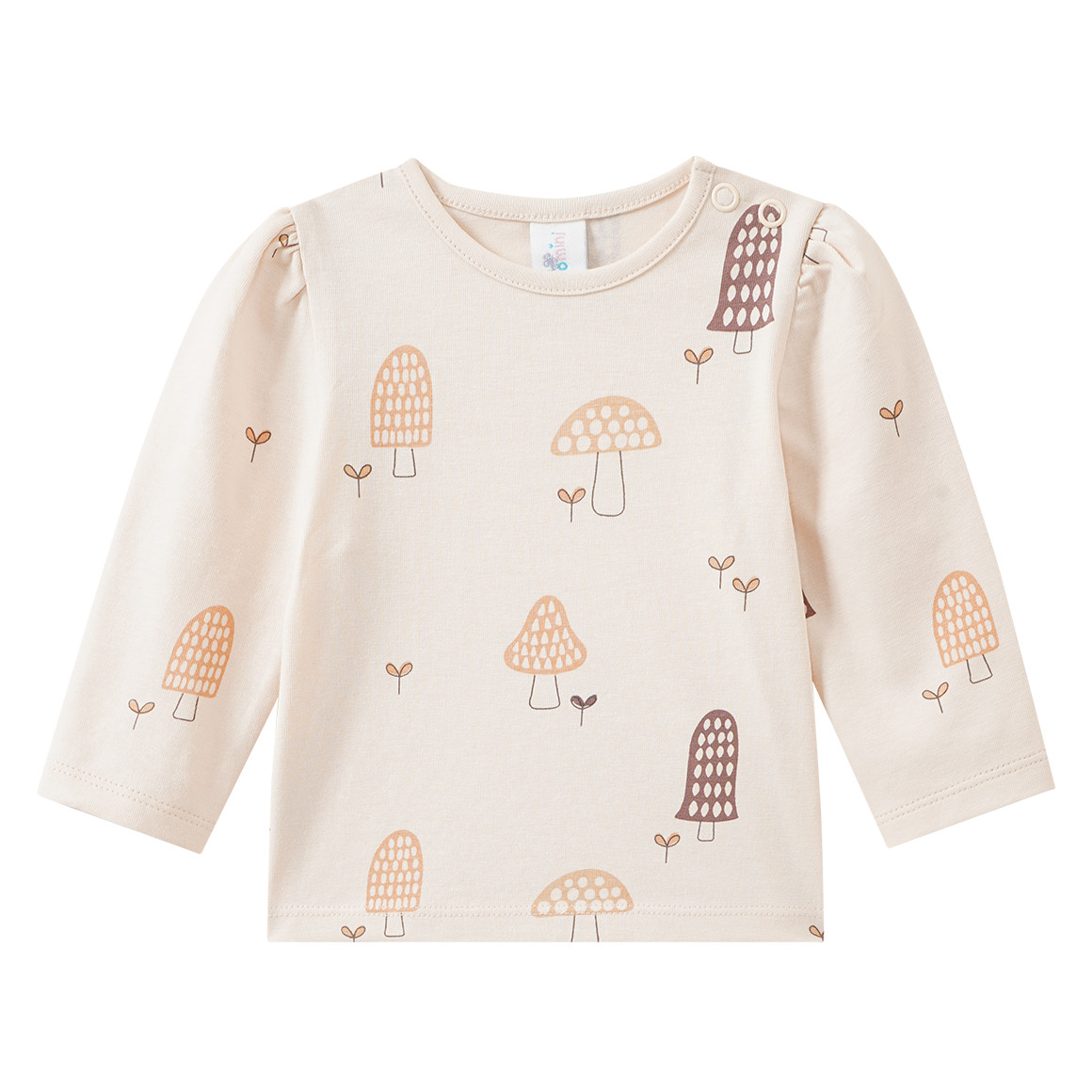 Newborn Langarmshirt mit Pilz-Allover