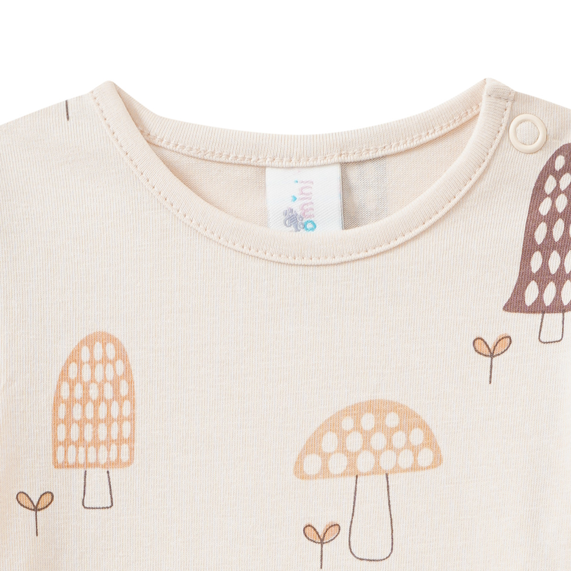 Newborn Langarmshirt mit Pilz-Allover
